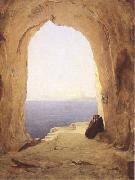 Karl Blechen Monks at the Gulf of Naples (mk09) oil painting